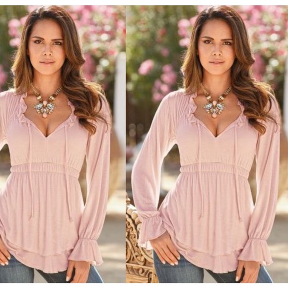 Boston Proper Poet ruffle top szXS - Picture 2 of 12